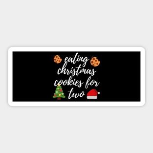 eating christmas cookies for two Sticker